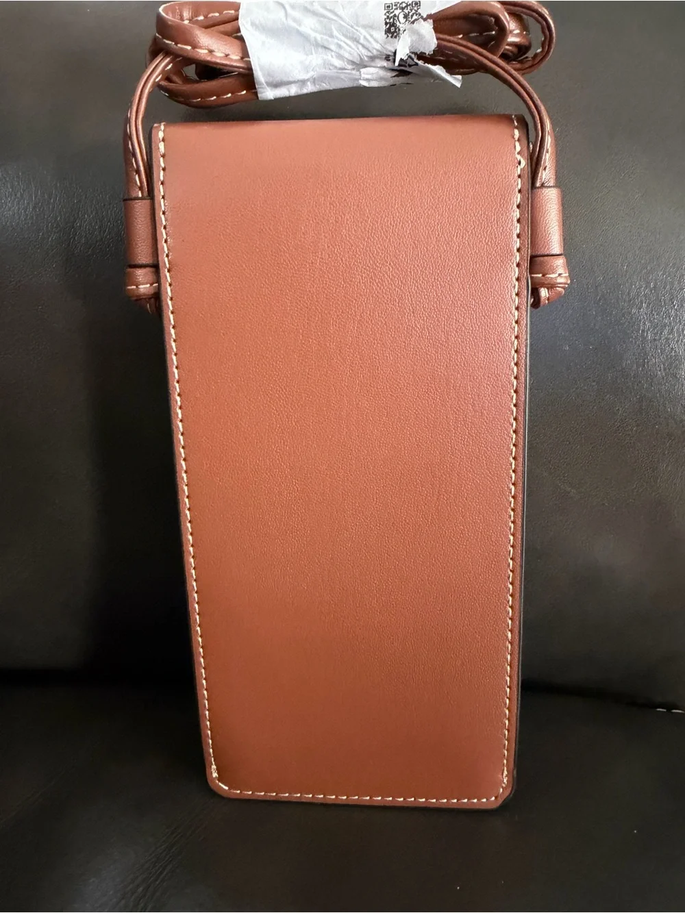 Celine Brown Leather sunglasses/Phone Crossbody Pouch with Gold Logo